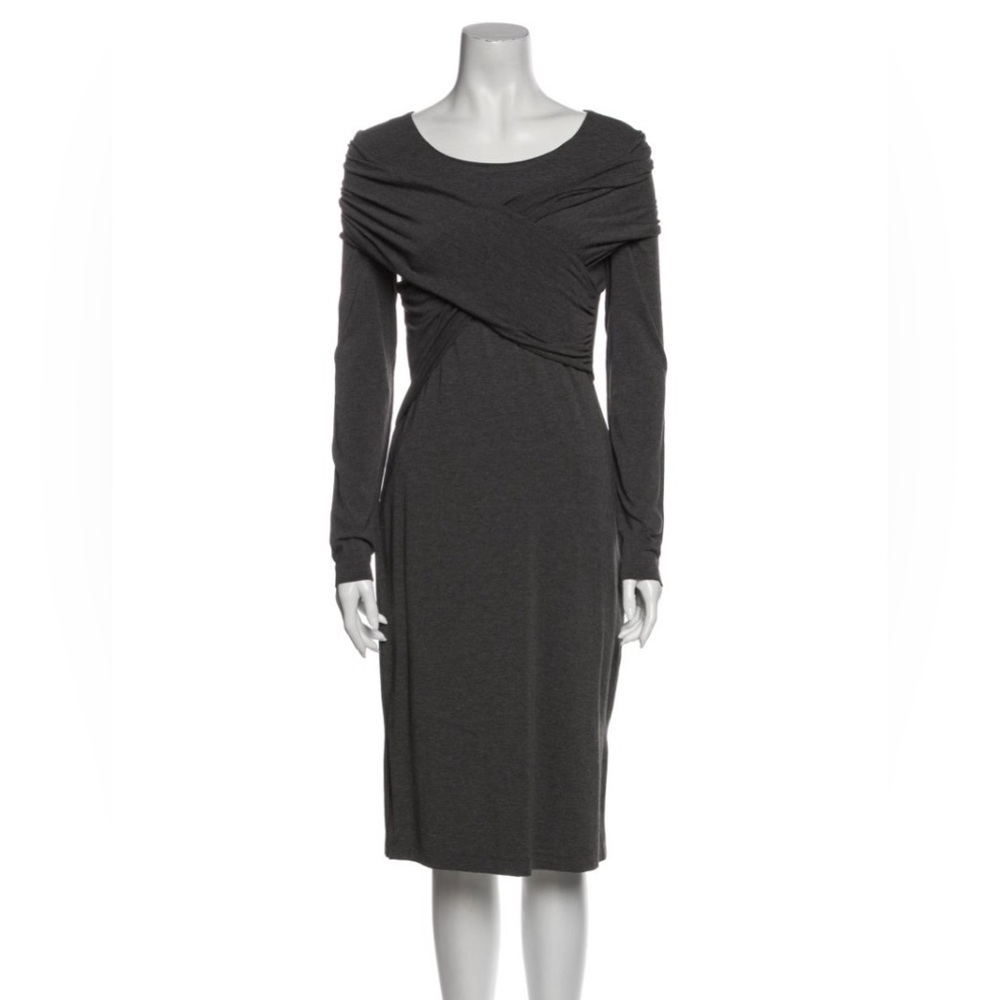Donna Karan Black Label Charcoal Midi Dress